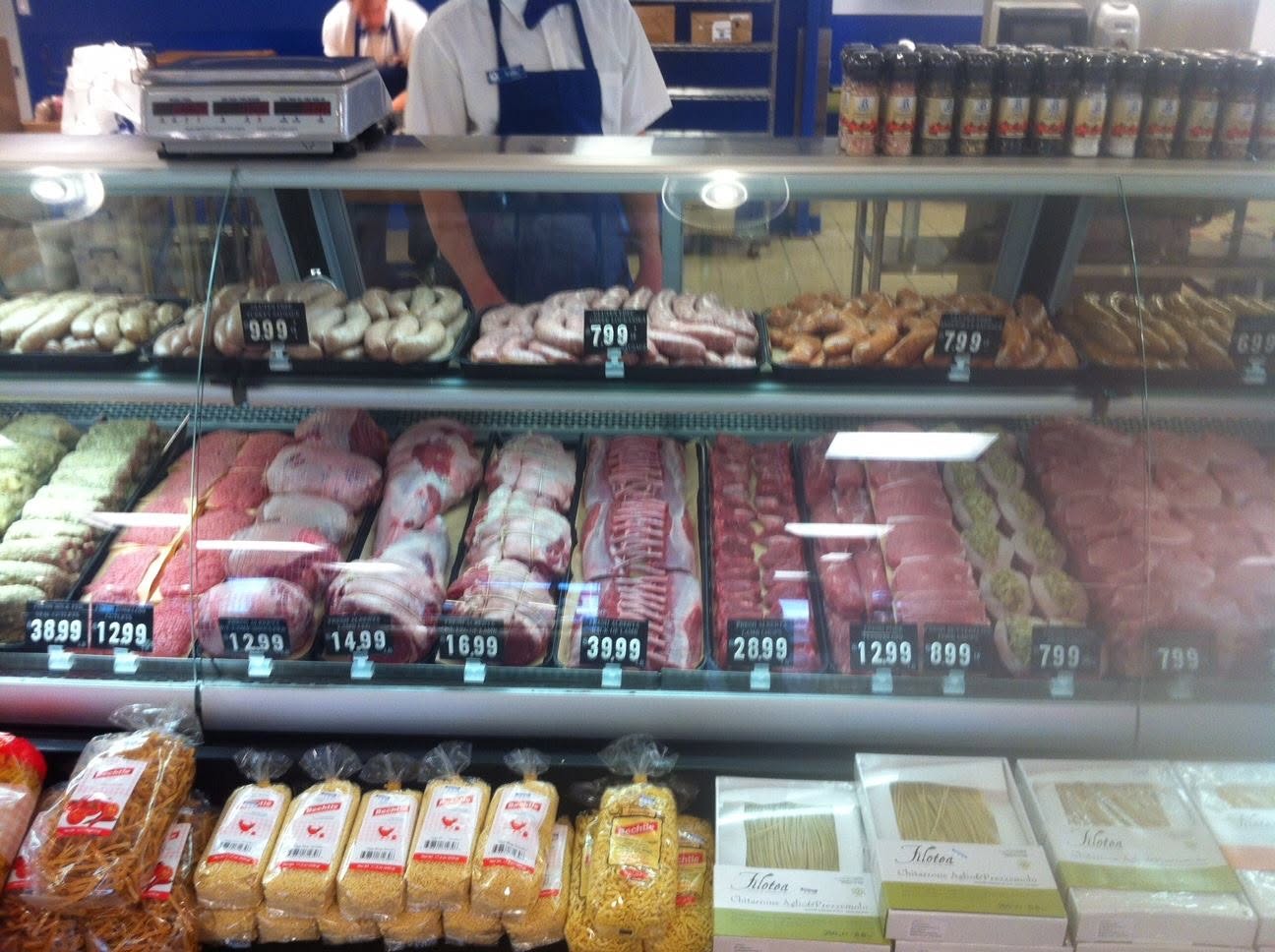 Bon Ton Meat Market fresh meat and house sausage counter